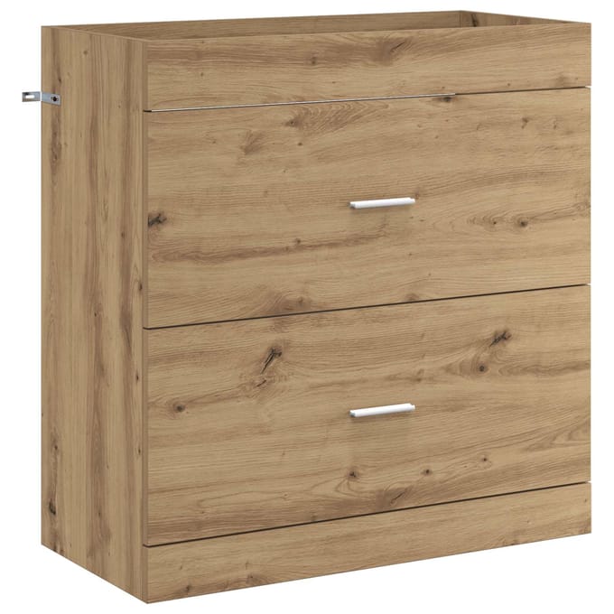 vidaXL - Badkamer - Onder - Het - Wastafel - Kast - Artisanaal - eiken
