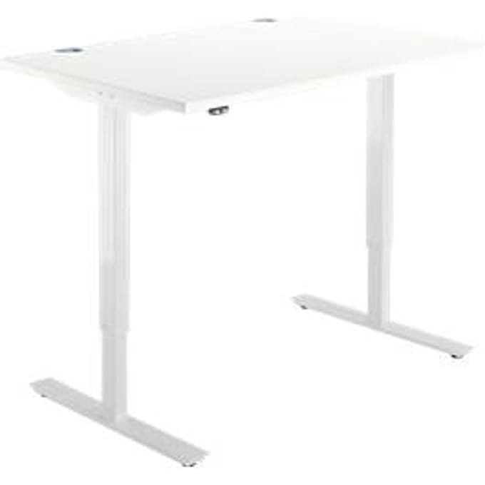 Schäfer Shop  Select Bureautafel START UP, eentraps elektr. in hoogte verstelbaar, B 1200 mm, wit/wit
