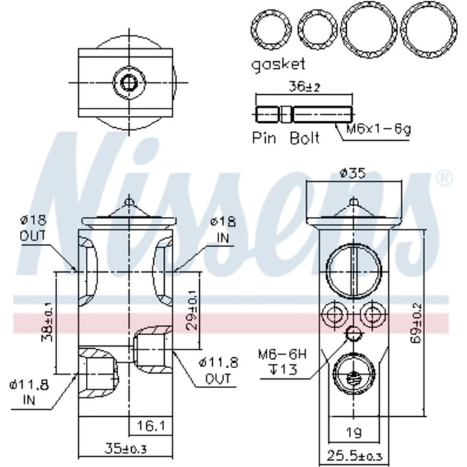 Airco ventiel NISSENS 999377