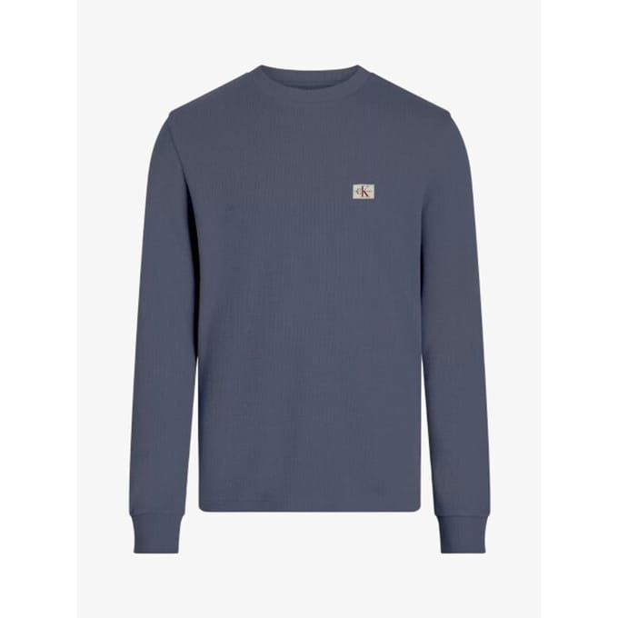 Calvin Klein Heren wafel shirt woven label