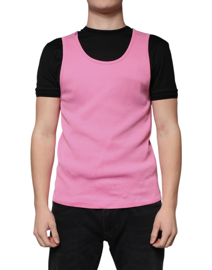 Geribbeld Tanktop Roze