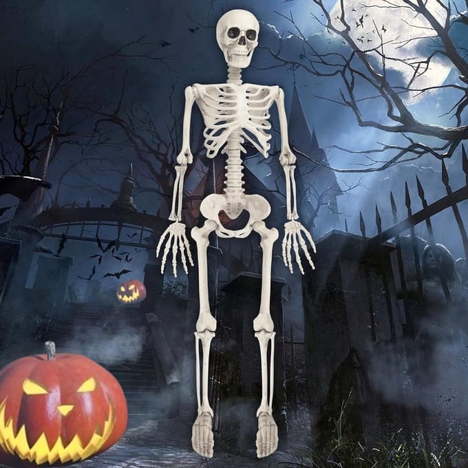 Groot 97 cm verstelbaar skelet decoratie voor Halloween