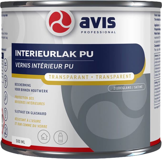Avis Polyurethane Zijdeglans Blanke Lak - 500 ml