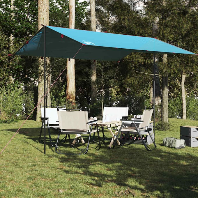 vidaXL - Kampeerluifel - waterdicht - 360x294 - cm - blauw