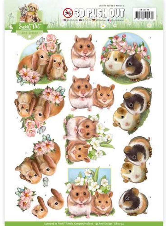 Uitdrukvel  - Amy Design - Sweet Pet-Knaagdieren