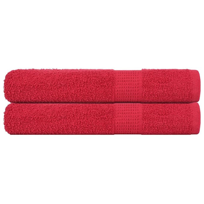 vidaXL - Handdoeken - FROGN - 2 - st - 100x200 - cm - 360 - g/m² - rood
