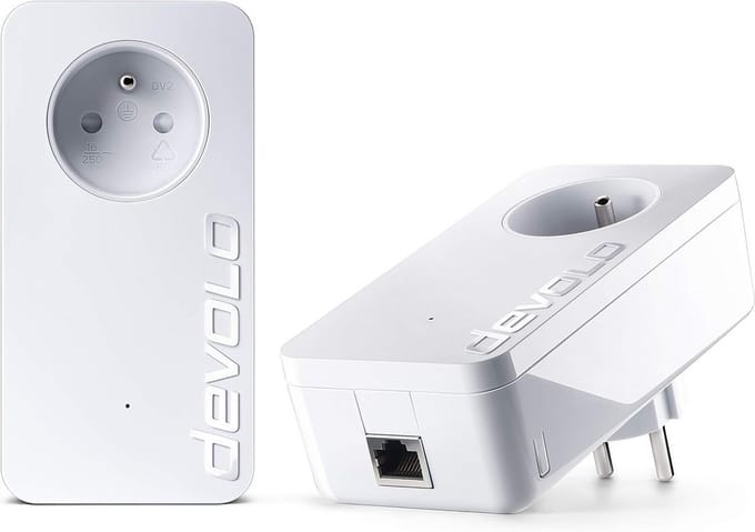 Powerline Adapter Set Snel Internet 1200 Mbit/s via Stopcontact 2 Stuks