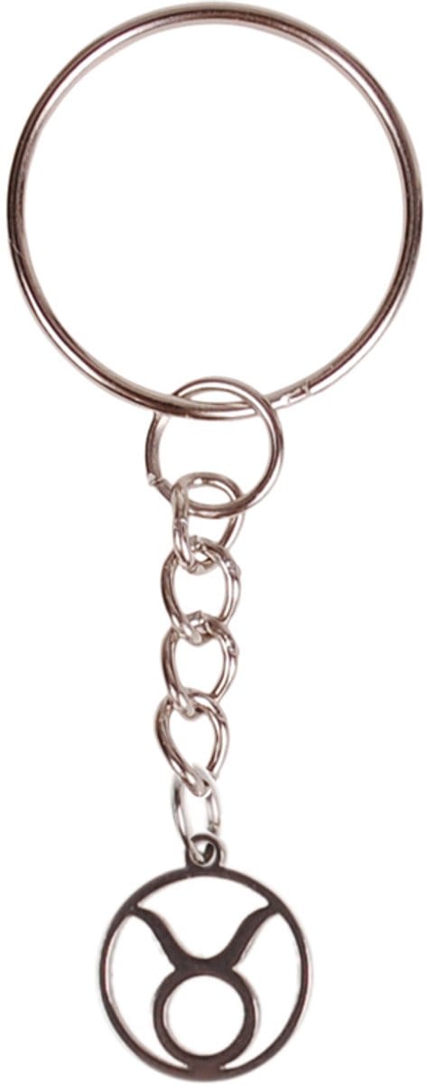 Sleutelhanger/Tashangertje - Zilverkleurige Sleutelring - hanger sterrenbeeld Stier