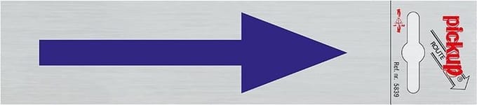 Pickup Route Alulook 165x44 mm - Fleche bleu