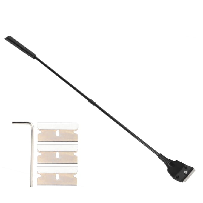 Grattoir à algues pour aquarium, petit nettoyeur de vitres à long manche avec lames remplaçables white
