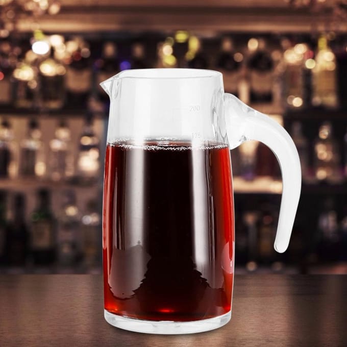 Bouteille de Jus Transparente en Acrylique 200 ml Pichet d'Eau Récipient pour Boissons Vin Bouilloire Carafe pour Bar white