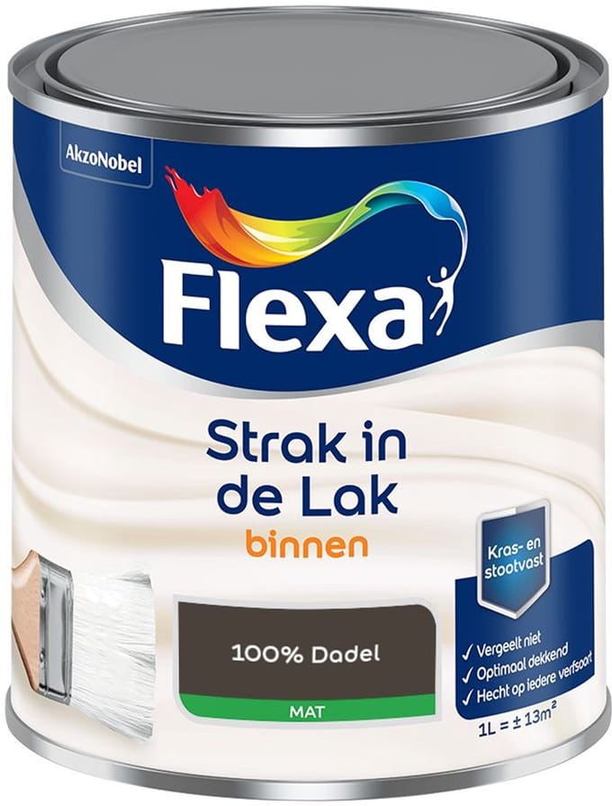 Flexa - Strak In De Lak Binnenlak Mat - 100% Dadel - Mengverf - 1 L