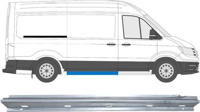 Schuifdeur dorpel reparatiepanel voor MAN TGE 2016- / Rechts
