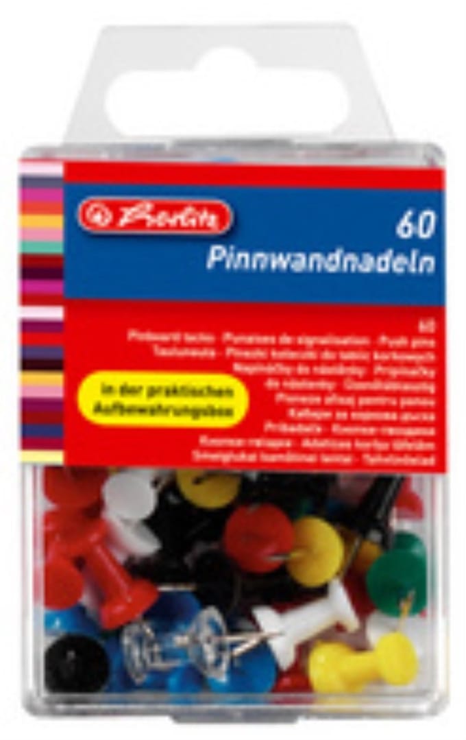 Gekleurde punaisespelden, 60 stuks