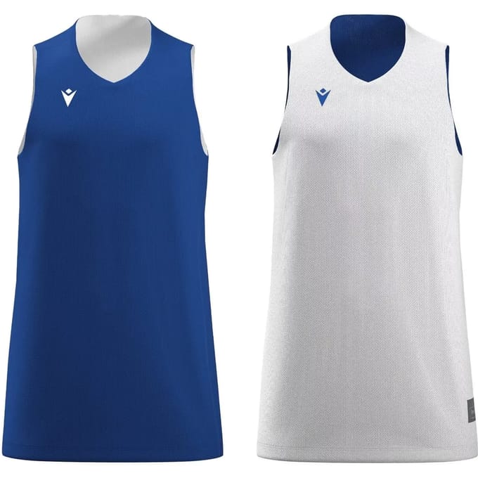 Macron Idaho Reversible Shirt Kinderen - Royal / Wit | Maat: 7-8 Y
