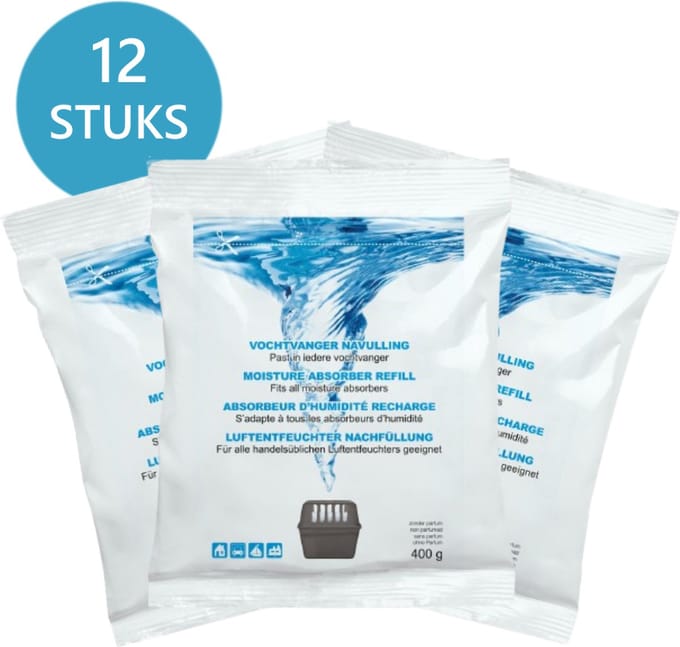Vochtvanger Navulling XL pakket - 12x400 gram - Original
