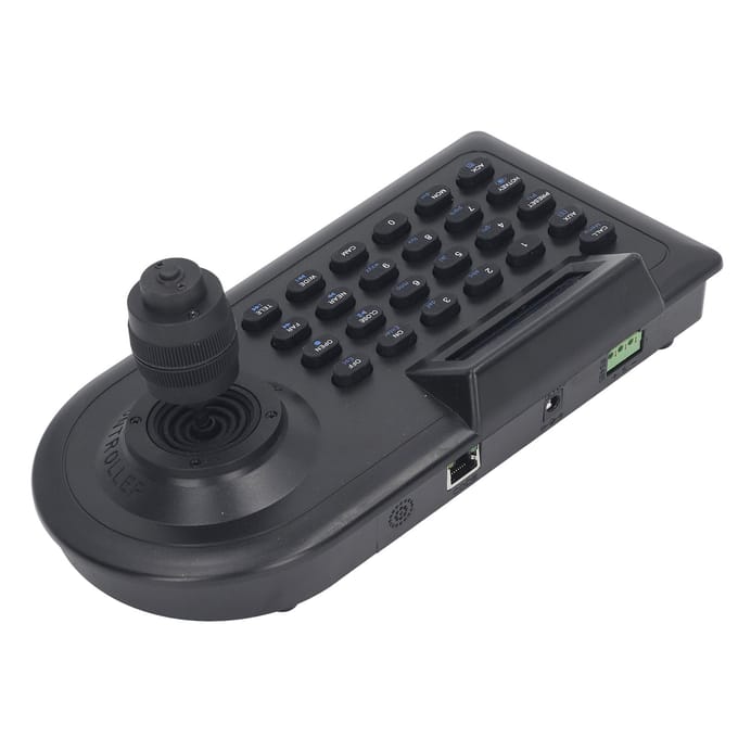 LCD Analoog PTZ Camera Toetsenbord met 4D Joystick PTZ Speed Dome Camera Controller voor Linux EU Stekker black