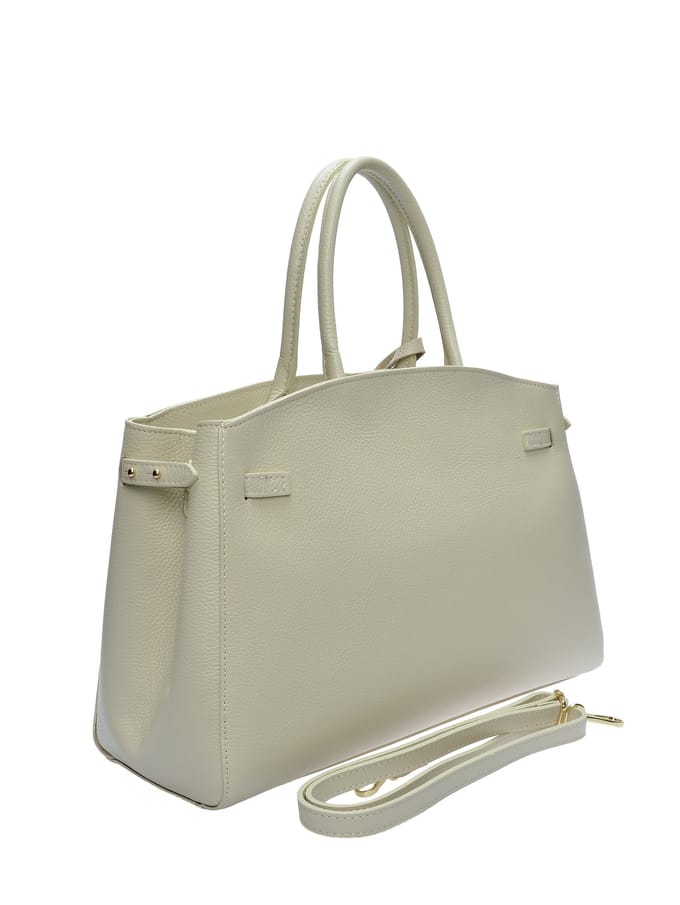Anna Luchini Beige Rundleer Tas