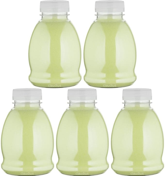 Scrubzout Fresh Ginger - 375 gram - Fles met transparante dop - Set van 5 stuks - Hydraterende Lichaamsscrub