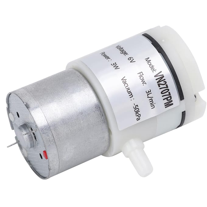 3 Stuks Micro Diafragma Pomp 3L/min Debiet Vacuüm Water Pomp Machine voor Aquarium DC6V