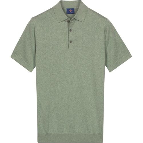 Baileys Polo Subtle Faux-Uni Short Sleeve Single Knit Misty Green / male