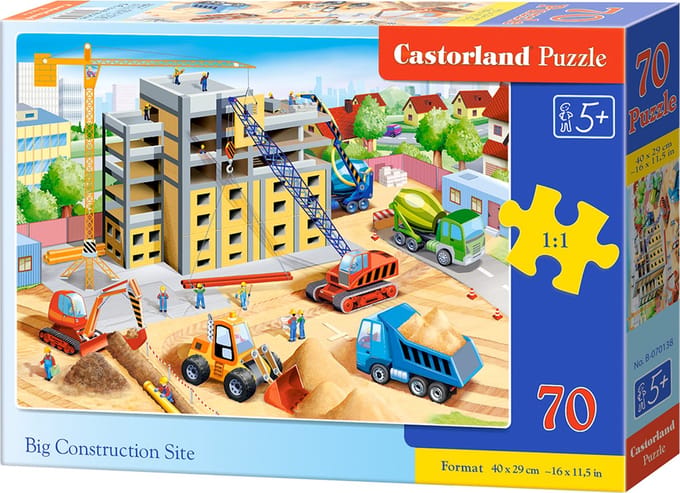Castorland Big Construction Site – Puzzel – 70 stukjes – Bouwplaats – Premium kwaliteit