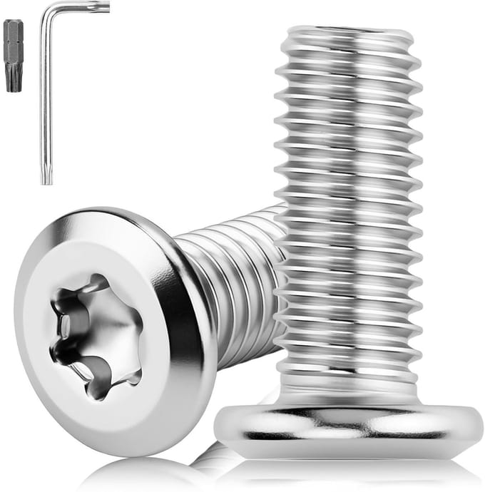 Set van 40 M5 x 12 mm RVS Torx Schroeven met Platte Kop en Volledige Draad voor Assemblage en Bevestiging