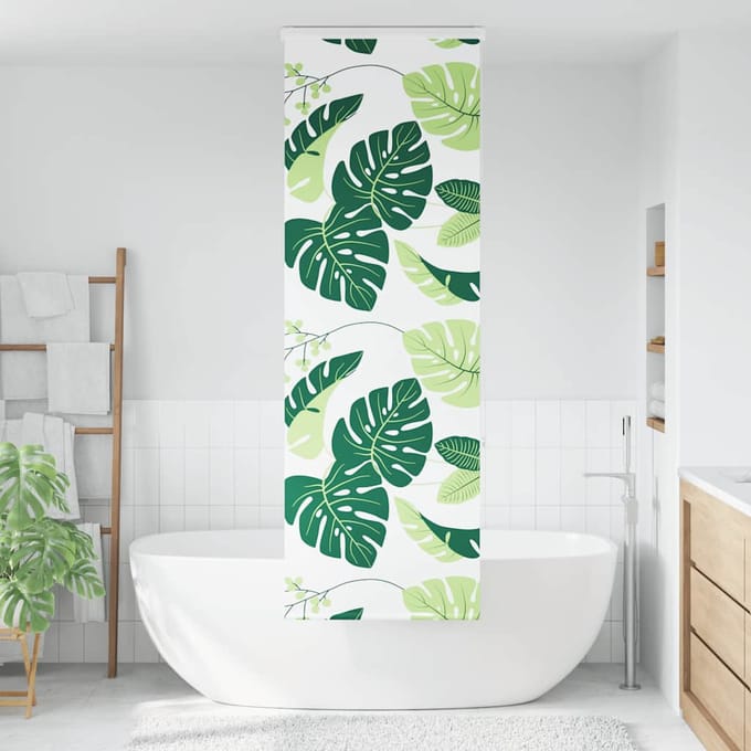 vidaXL - Doucherolgordijn - met - cassette - 80x240 - cm - stofbreedte - 76 - cm