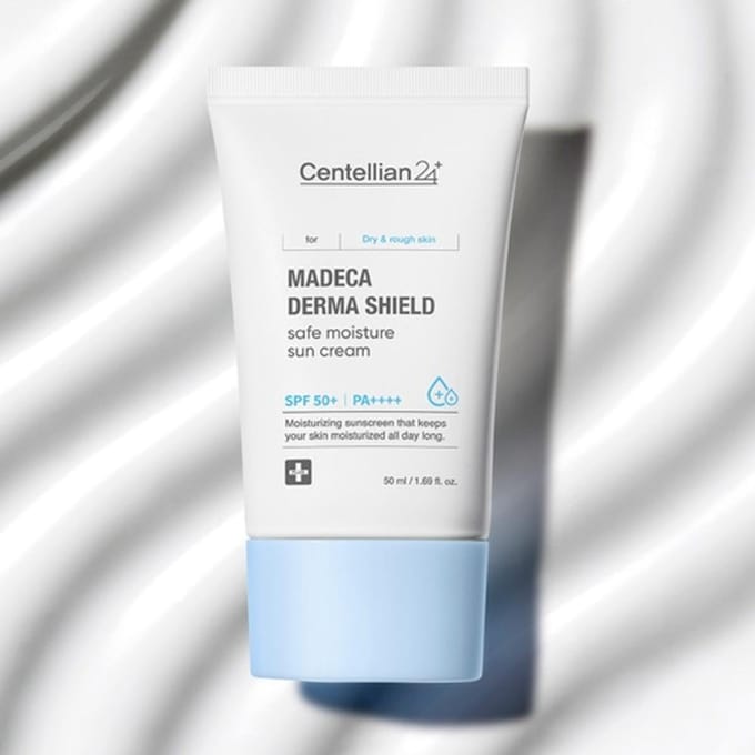 Crème Solaire Hydratante Sécurisée Authentique CENTELLIAN24 Madeca Derma Shield 50ml – Hydratation Sécurisée white