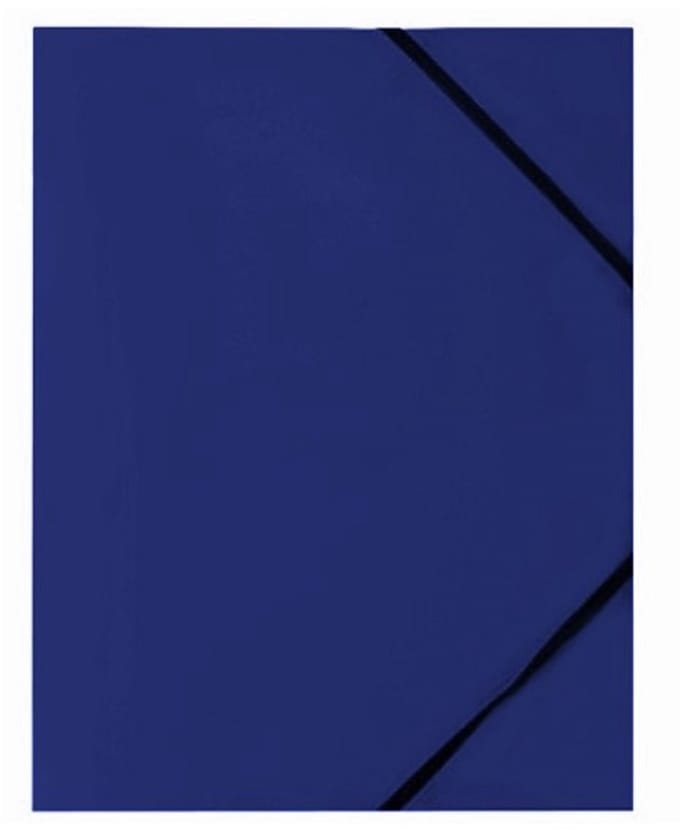Blauwe A4 Kaart met Elastiek, 450 micron PP