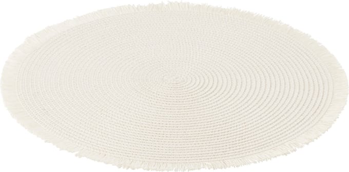 J-Line placemat Rond - papier - wit
