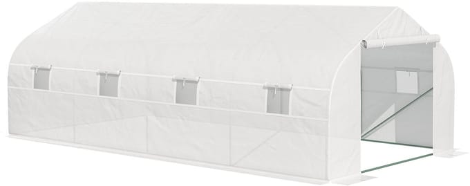 Outsunny-Tunnelkas-5.95x3x2m-Staal-Wit