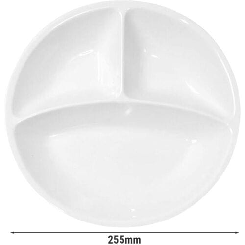 (12 stuks) THERMO FUTURE BOX Porseleinen bord - Rond - 3-delig - Wit