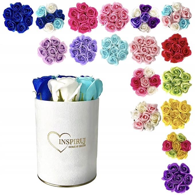 Bloembak met Zeep Rozen - Uniek Cadeau & Decoratie