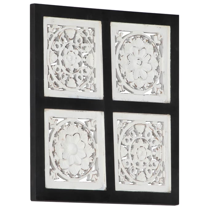 vidaXL - Kunst - Decoratie - 40 - x - 40 - x - 1,5 - cm - Geconstrueerd - hout