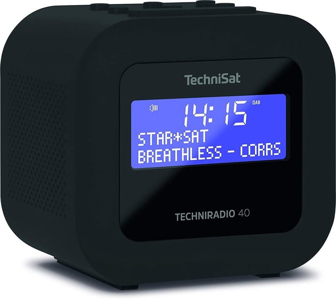 Techniradio 40 DAB+ wekkerradio - zwart