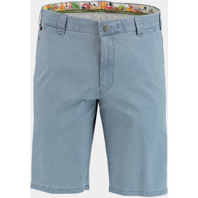 Meyer Bermuda B-Palma Modern Cotton Twill Gabardine Stretch Blauw / male