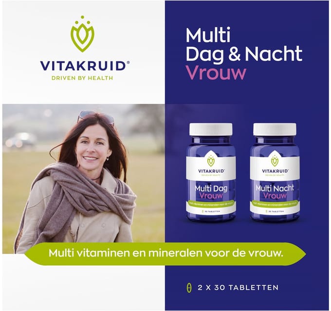 Vitakruid Multi Dag & Nacht Vrouw - 60 tabletten