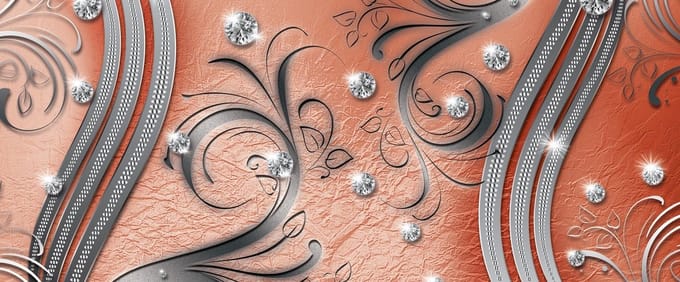 Pattern Abstract Ornament Leaves Photo Wallcovering