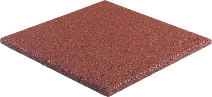 Rubbermagazijn - Rubber terrastegel rood - 5 stuks - Per 0,8 m² - 40x40x2,5cm