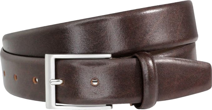 LINDENMANN leren heren riem - bruin