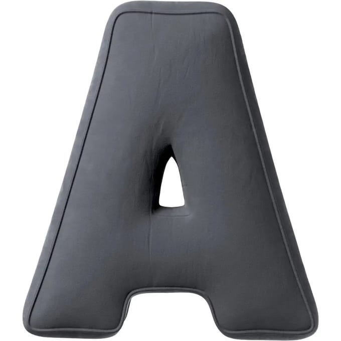 Kussen letter a Yellow Tipi Posh Velvet