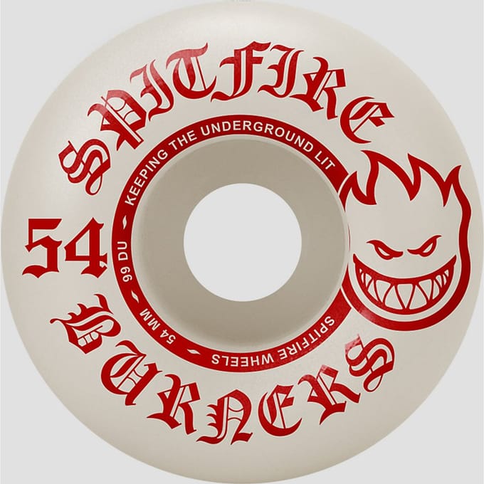 Spitfire 99Du Burner Red 54mm Wielen wit