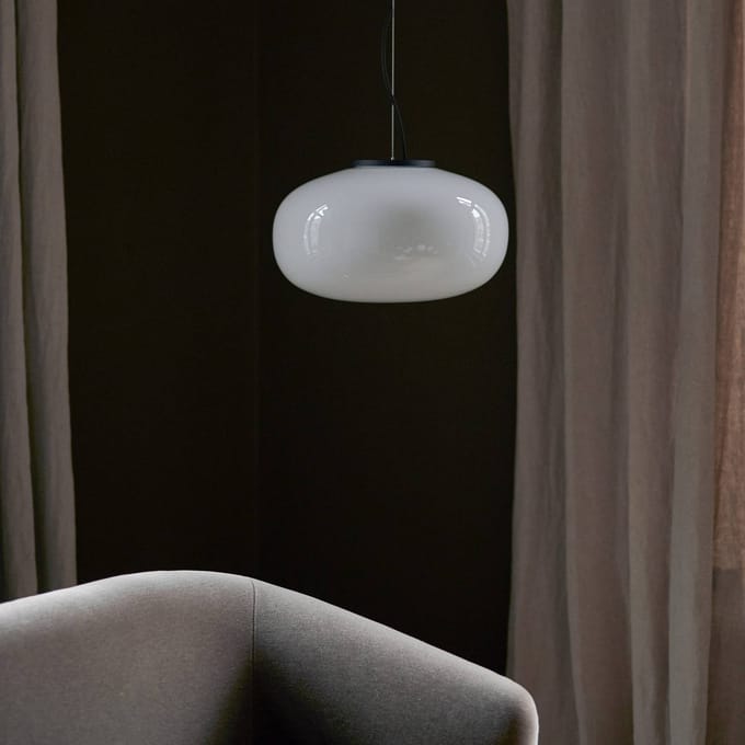 New Works Karl-Johan Hanglamp - white opal glass - small
