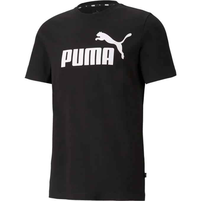 PUMA ESS Logo Tee Heren T-shirt - Zwart