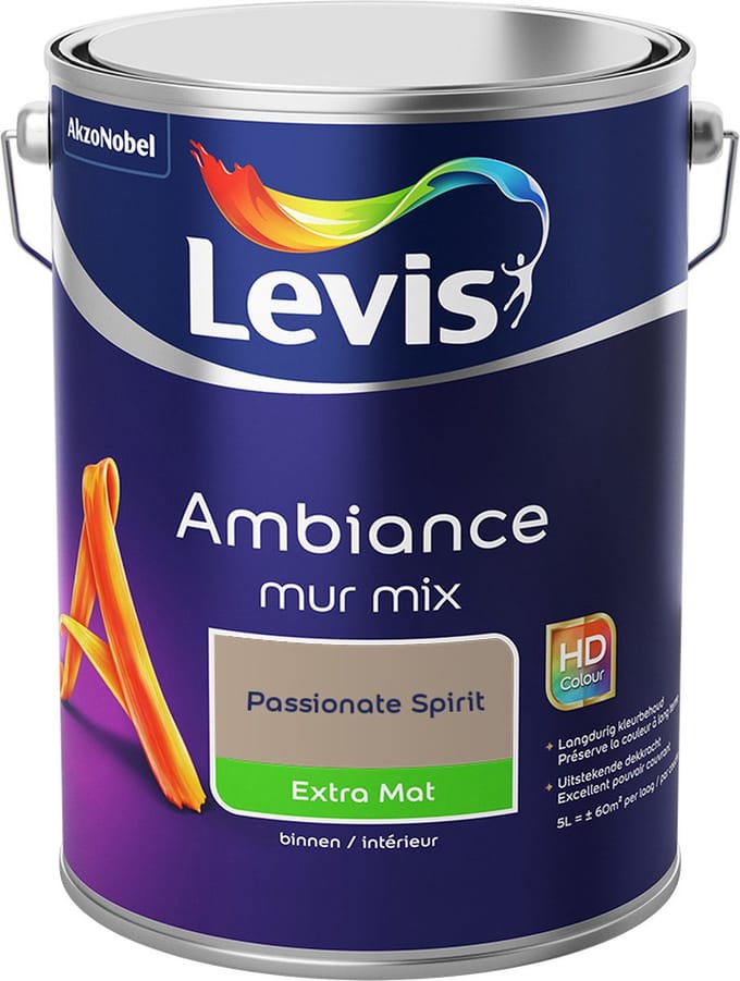 Levis - Ambiance Mur Extra Mat Mix - Passionate Spirit - Mengverf - 5 L