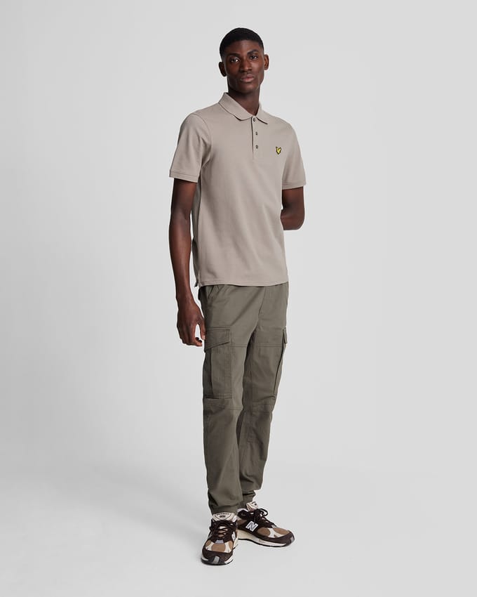 Lyle & Scott-logo op de borst Sage Uniform groen poloshirt