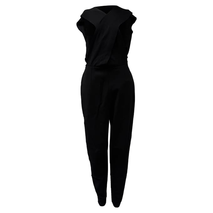 Stella McCartney jumpsuit met open rug in zwarte viscose