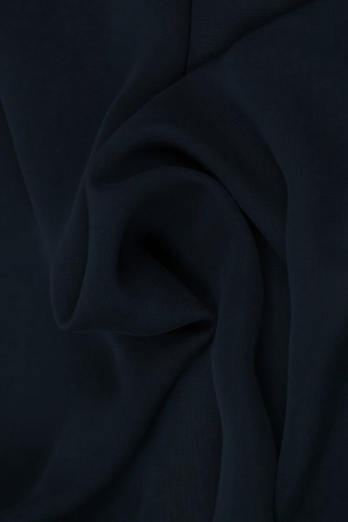 15 meter chiffon stof - Navy - 100% polyester