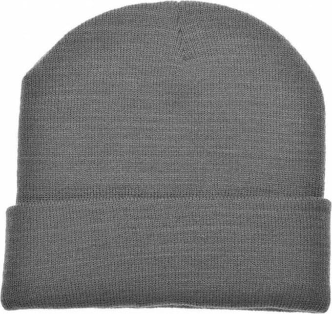 Muts heren - dames - beanie - skimuts - winter - grijs - per stuk